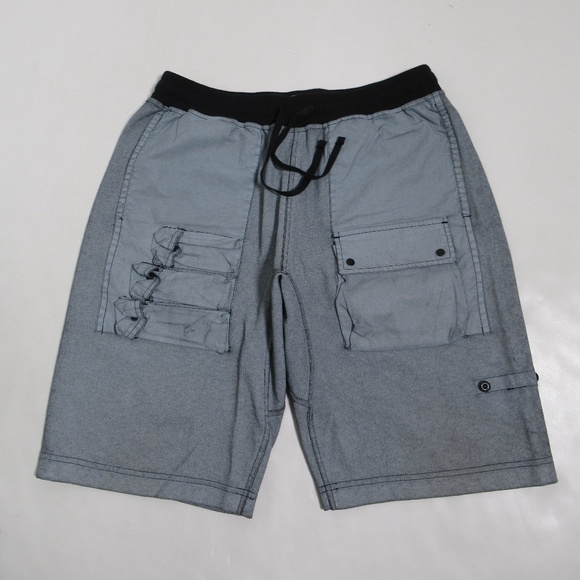 Stone Island Men's 'Tela Placcata' Shorts Charcoal Size M